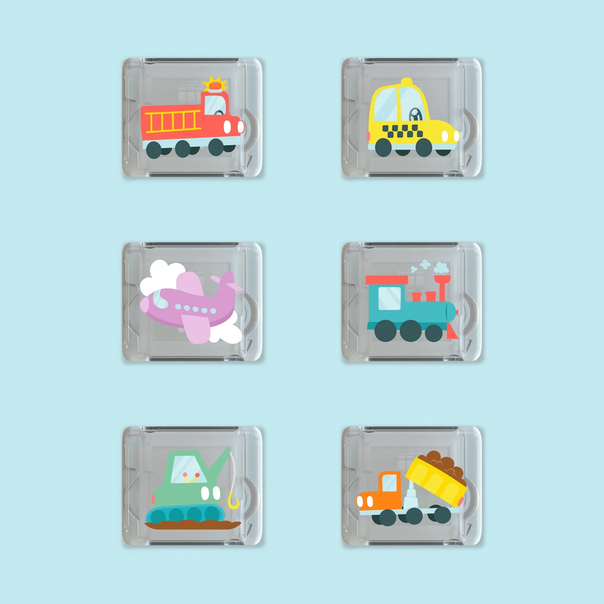 Limited Edition Light-Up Cubes, 6-Pack Auto Themed