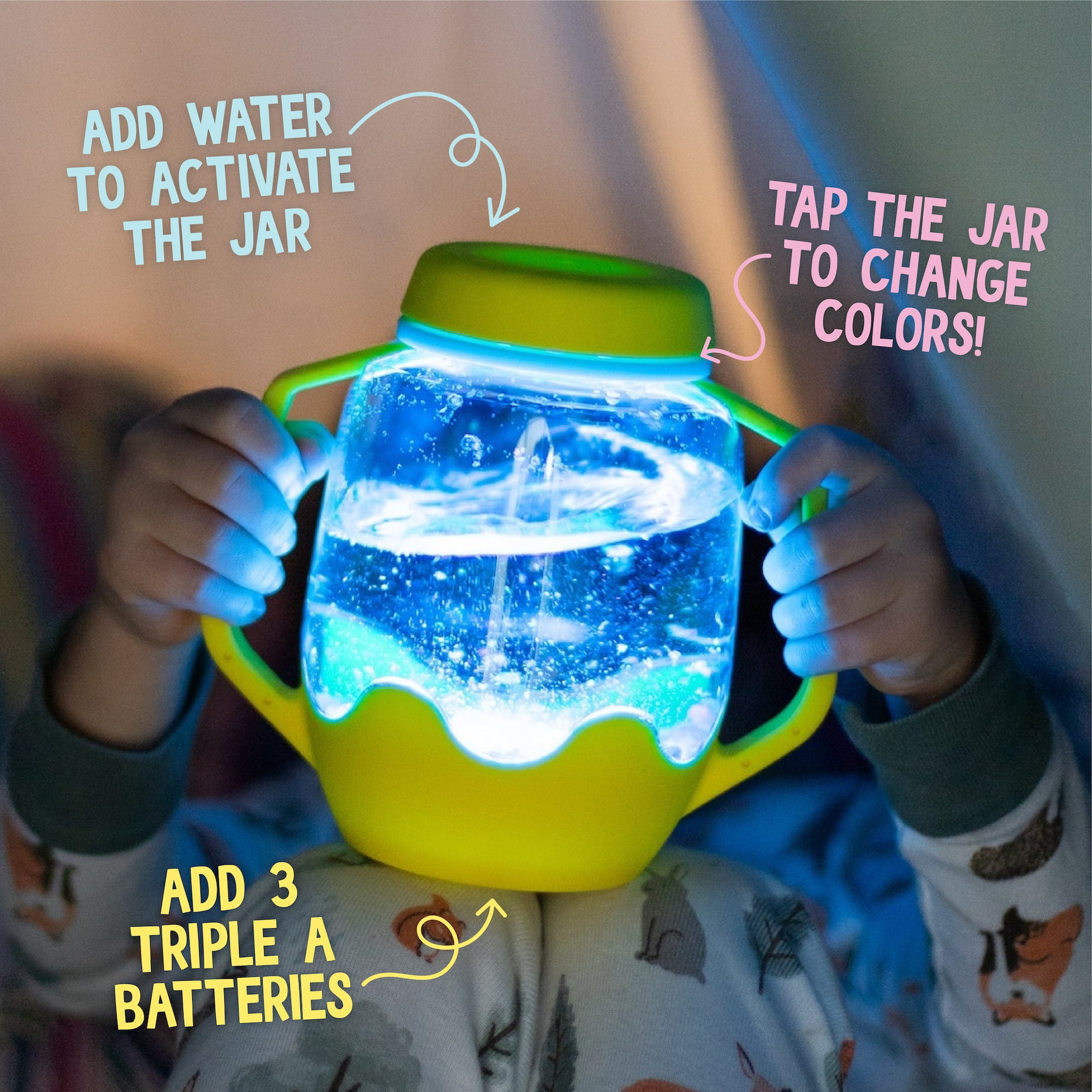 Glo Pal Sensory Play Jar Yellow