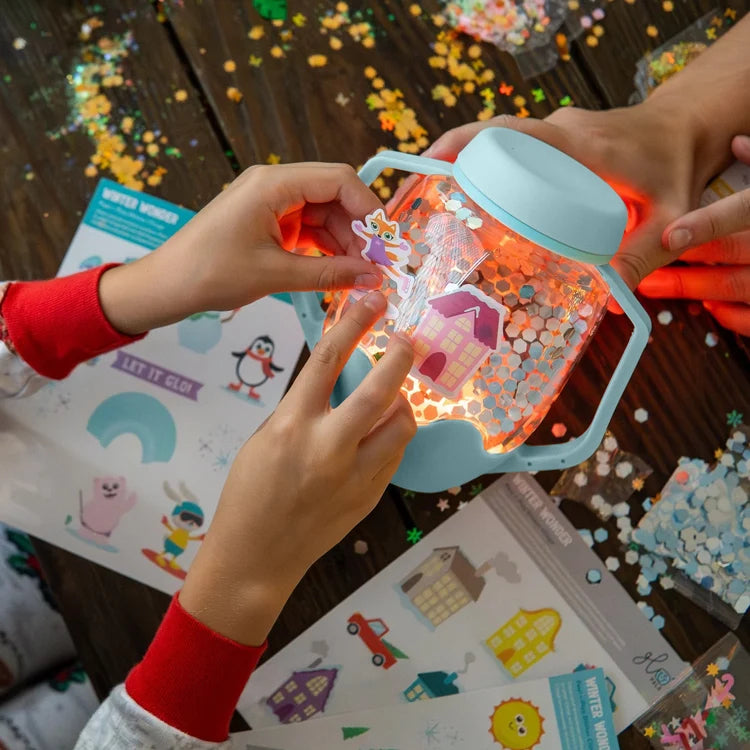 DIY Sensory Jar Gift Set - Sensory Snow globe