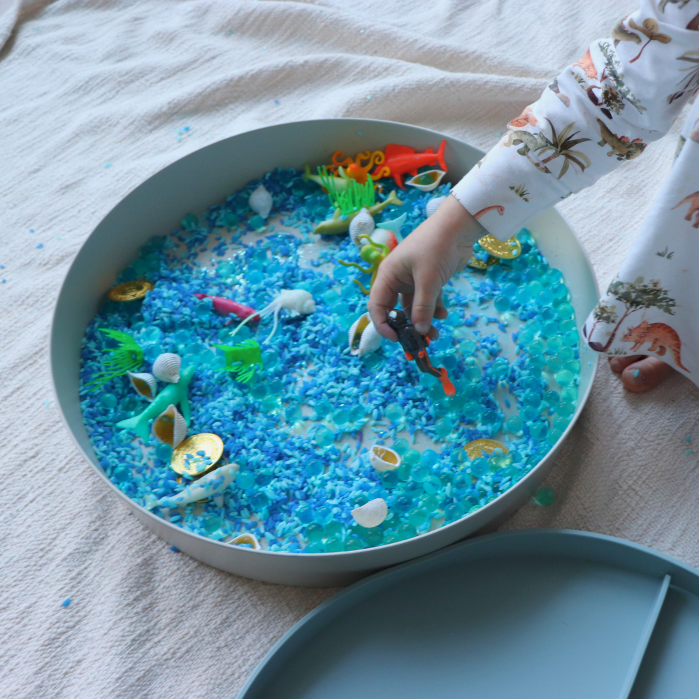 Ocean themed sensory tray