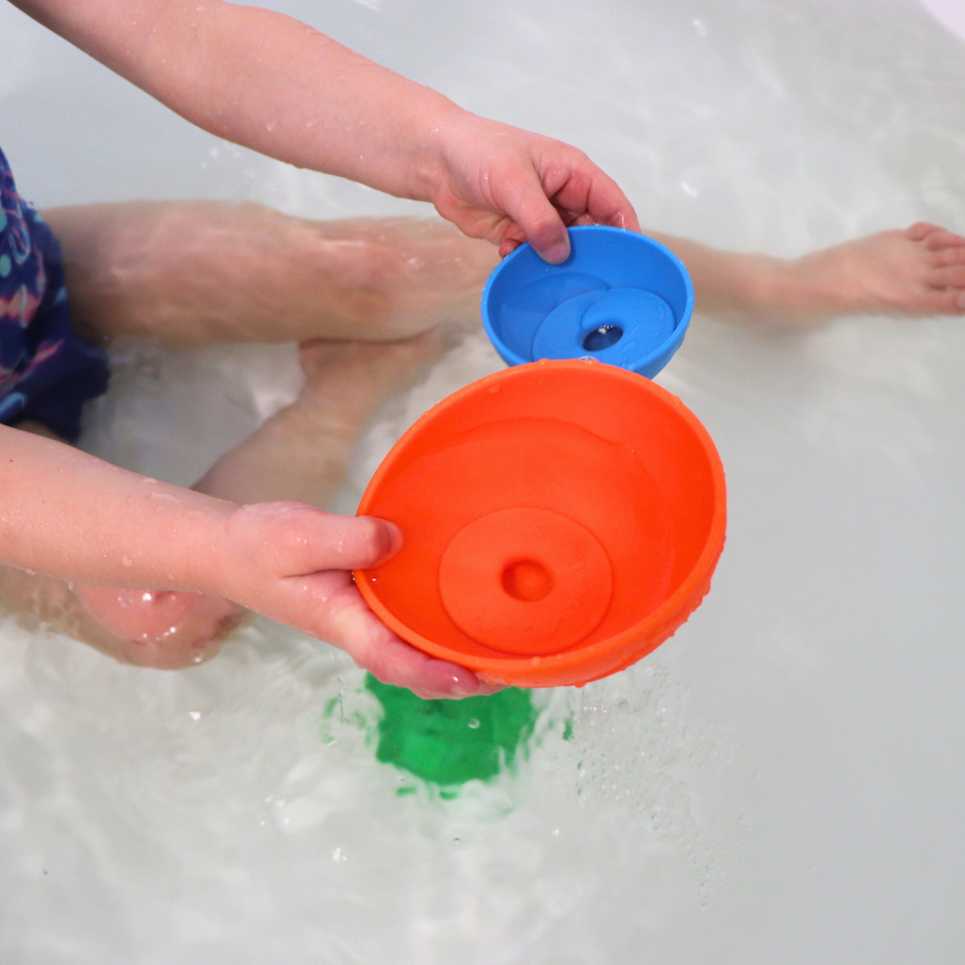 Ocean stacking cups in the bath