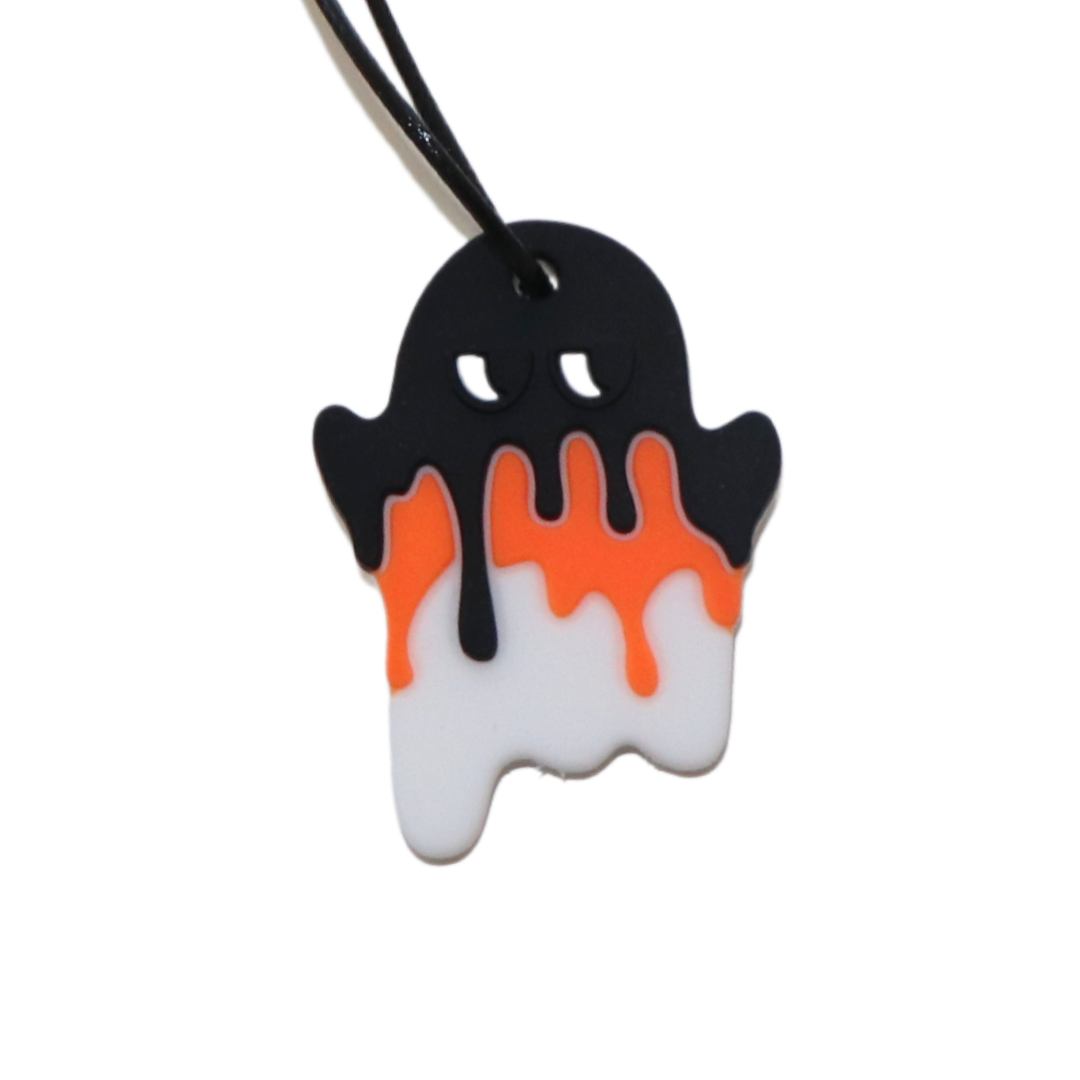 Spooky Ghost Pendant Black