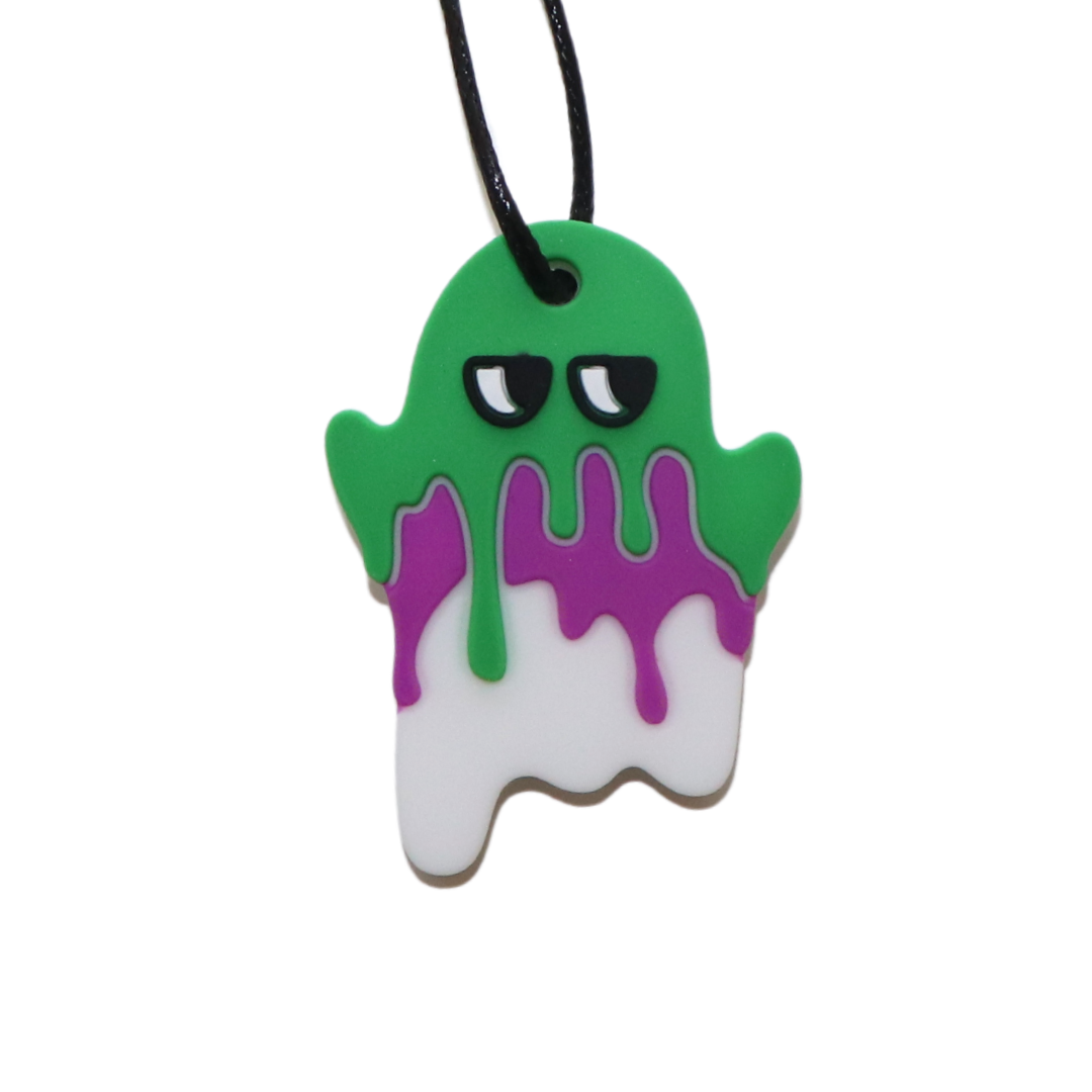 Spooky Ghost Pendant Green