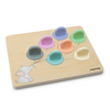 Wooden Pastel Colour Matching Toy on White Background