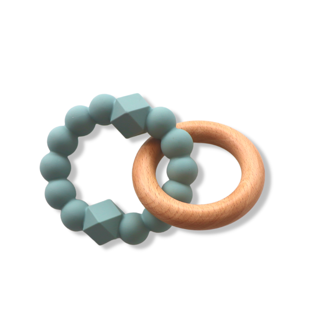 Moon Teether Silicone and Beech Wood Jellystone Designs