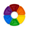 Silicone Rainbow Colour Wheel on White Background