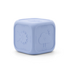 Blue Silicone Cube on White Background