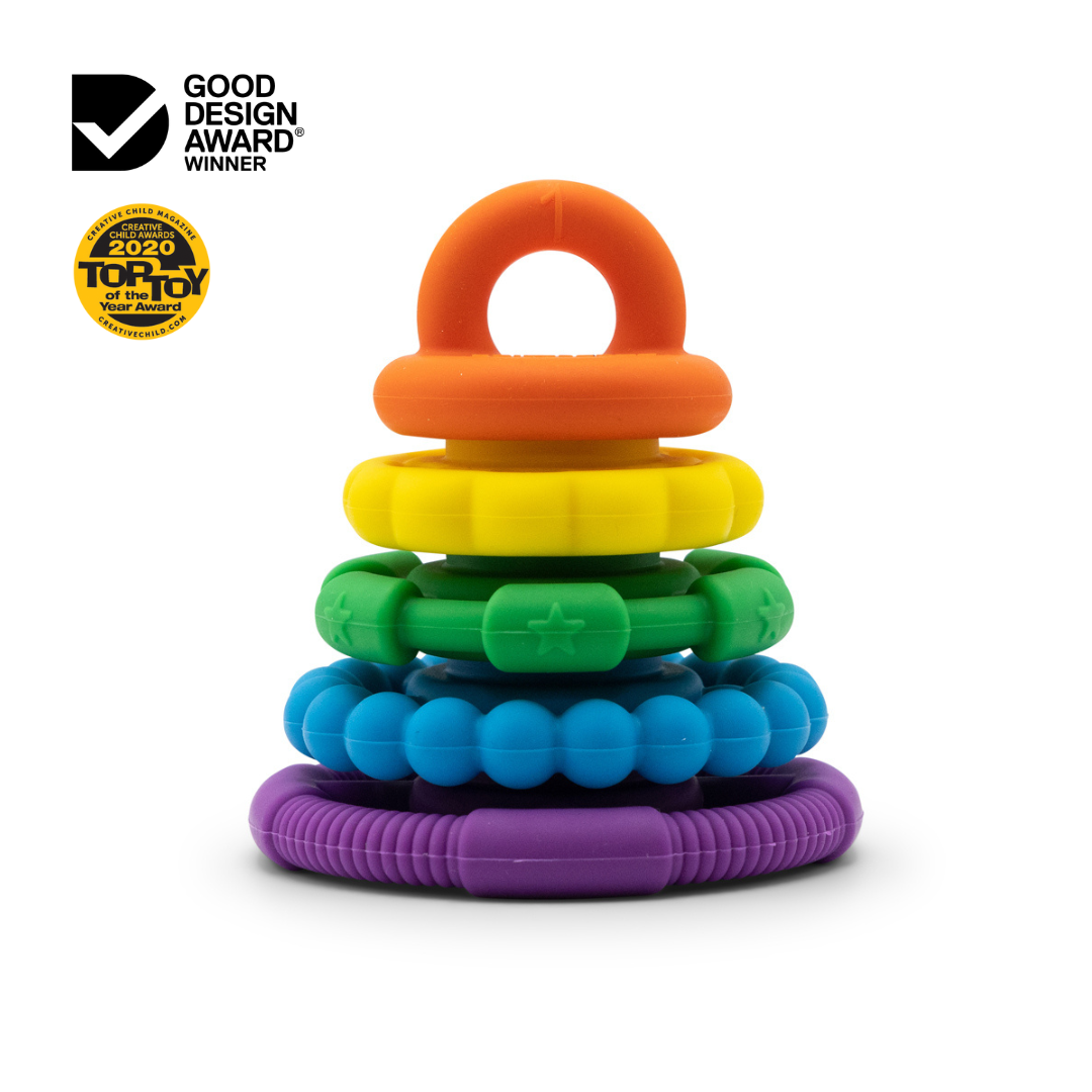 Jellystone Rainbow Stacker and Teether Toy - Ocean