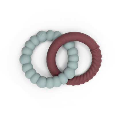 Two Silicone Rings on White Background